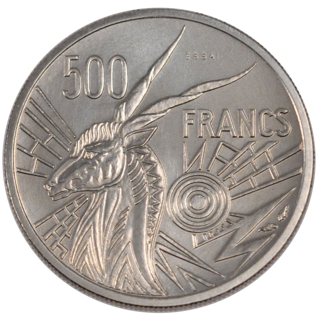 Central Africa, 500 Francs, 1976, KM #E9, MS(65-70), Nickel, 9.16