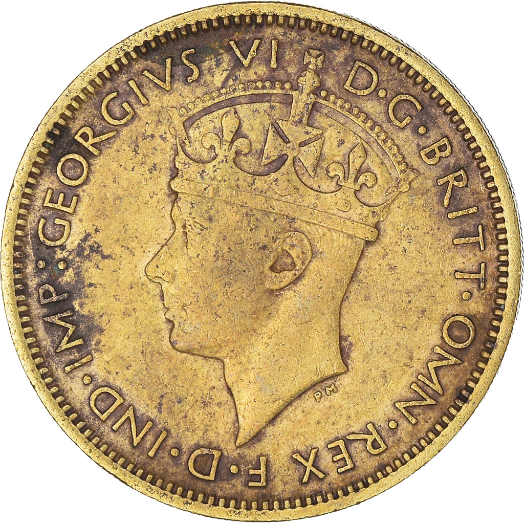 Coin, BRITISH WEST AFRICA, George VI, Shilling, 1943, VF(30-35), Nickel-brass