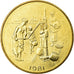 Moneta, Kraje Afryki Zachodniej, 10 Francs, 1981, MS(65-70), Mosiądz, KM:E12