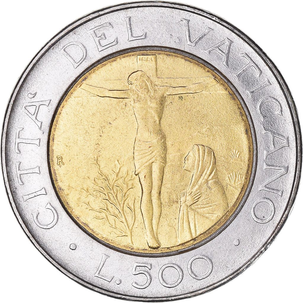 Coin, VATICAN CITY, John Paul II, 500 Lire, 1987, MS(65-70), Bi-Metallic, KM:204