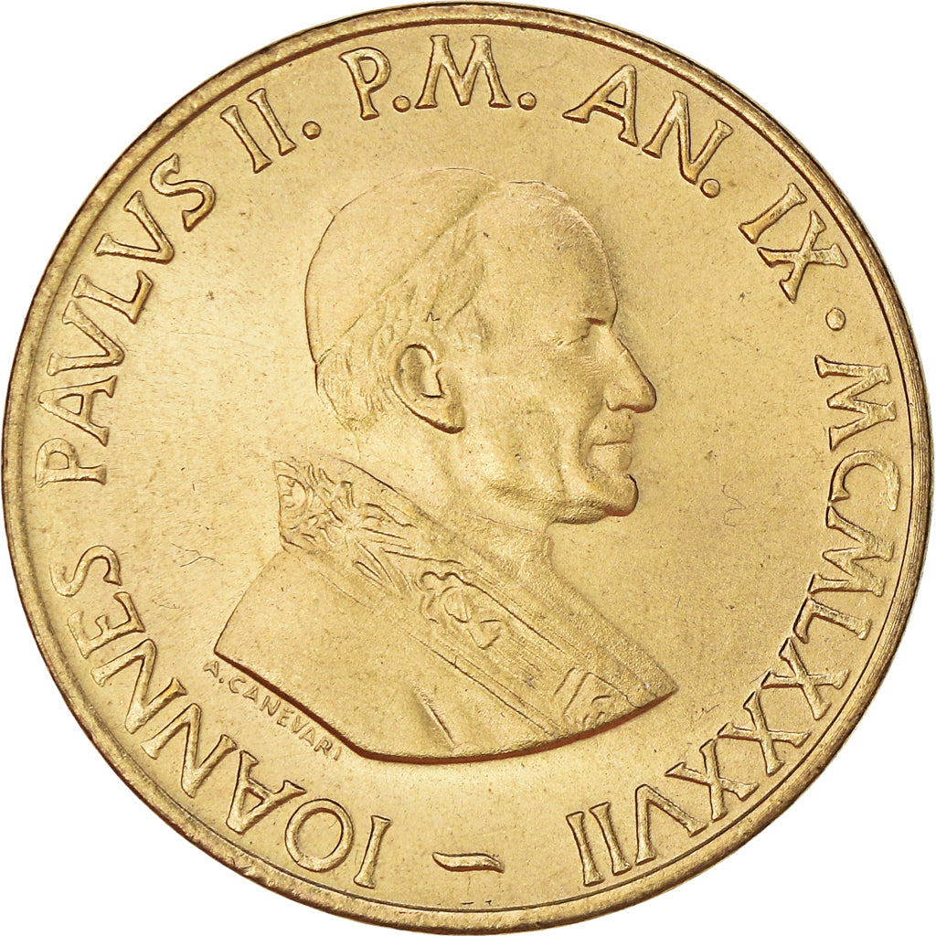 Münze, Vatikanstadt, John Paul II, 20 Lire, 1987, STGL, Aluminum-Bronze, KM:200