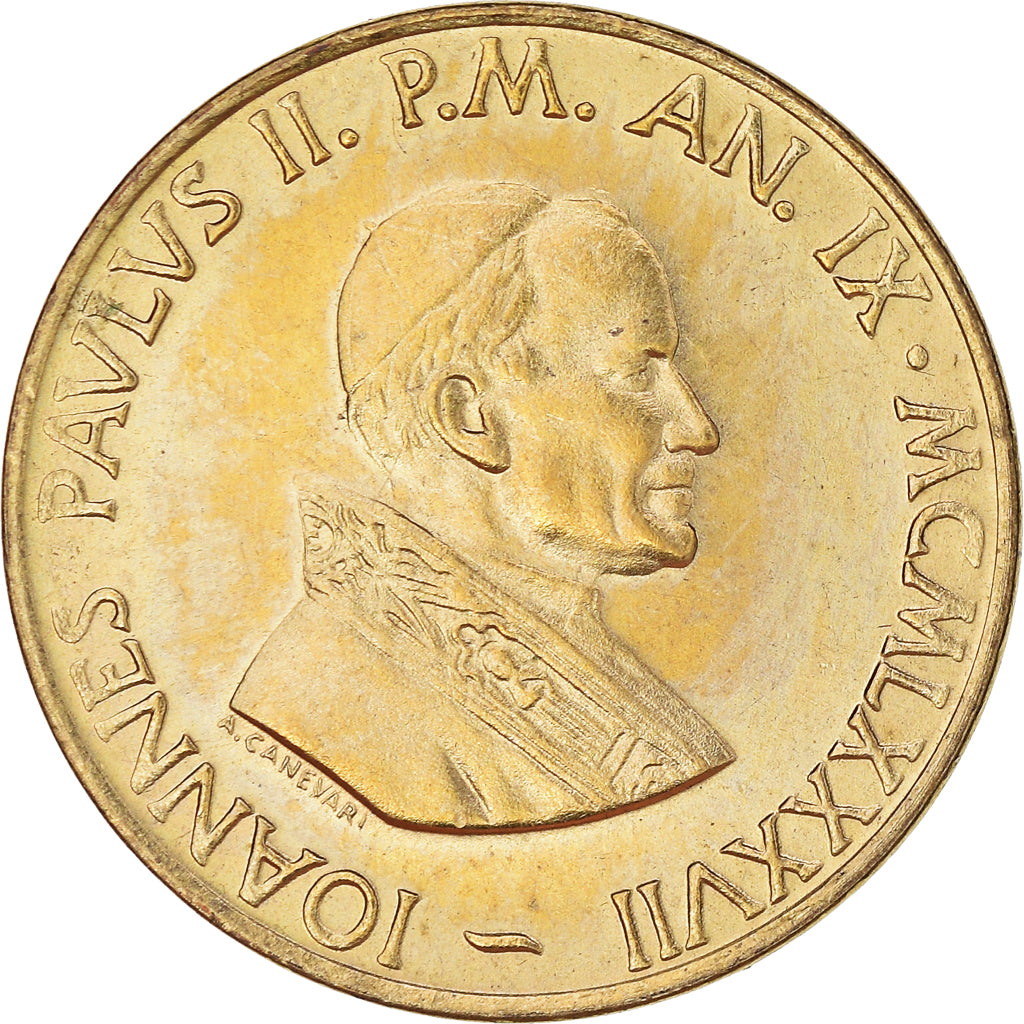 Moneta, PAŃSTWO WATYKAŃSKIE, John Paul II, 20 Lire, 1987, MS(65-70)