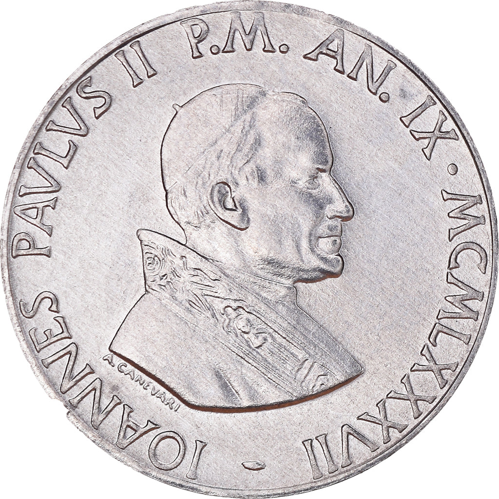 Moneda, CIUDAD DEL VATICANO, John Paul II, 10 Lire, 1987, FDC, FDC, Aluminio