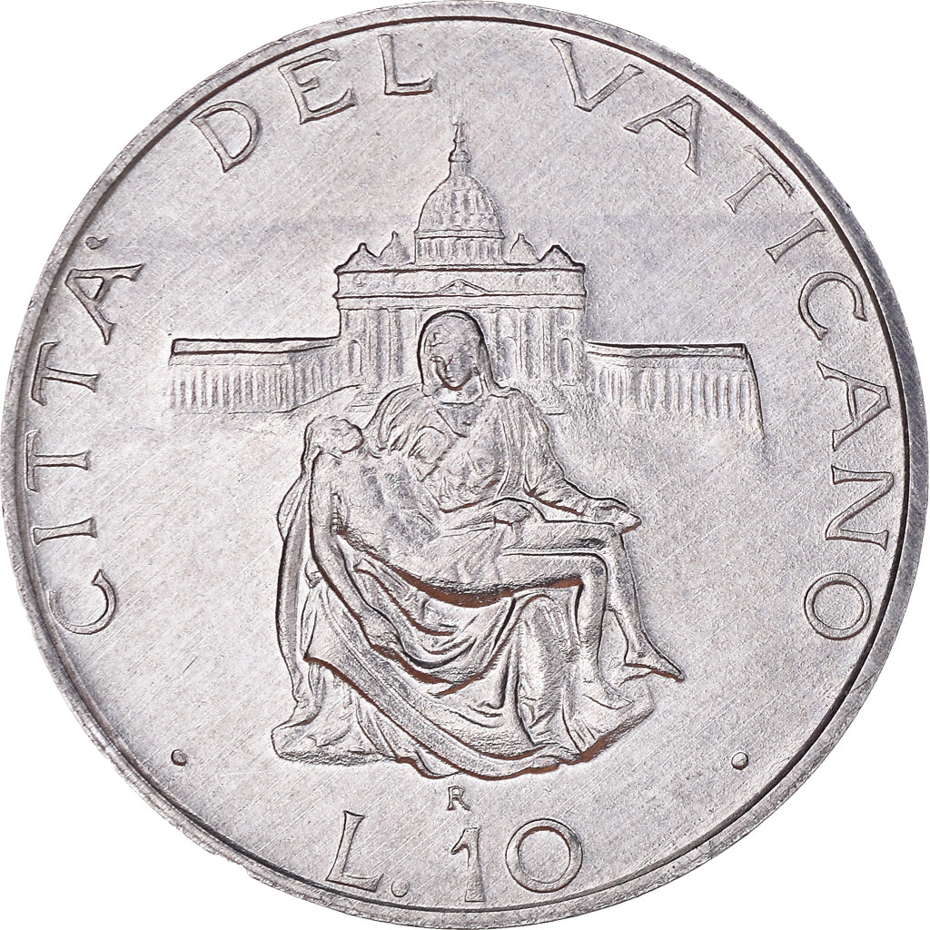 Moneda, CIUDAD DEL VATICANO, John Paul II, 10 Lire, 1987, FDC, FDC, Aluminio