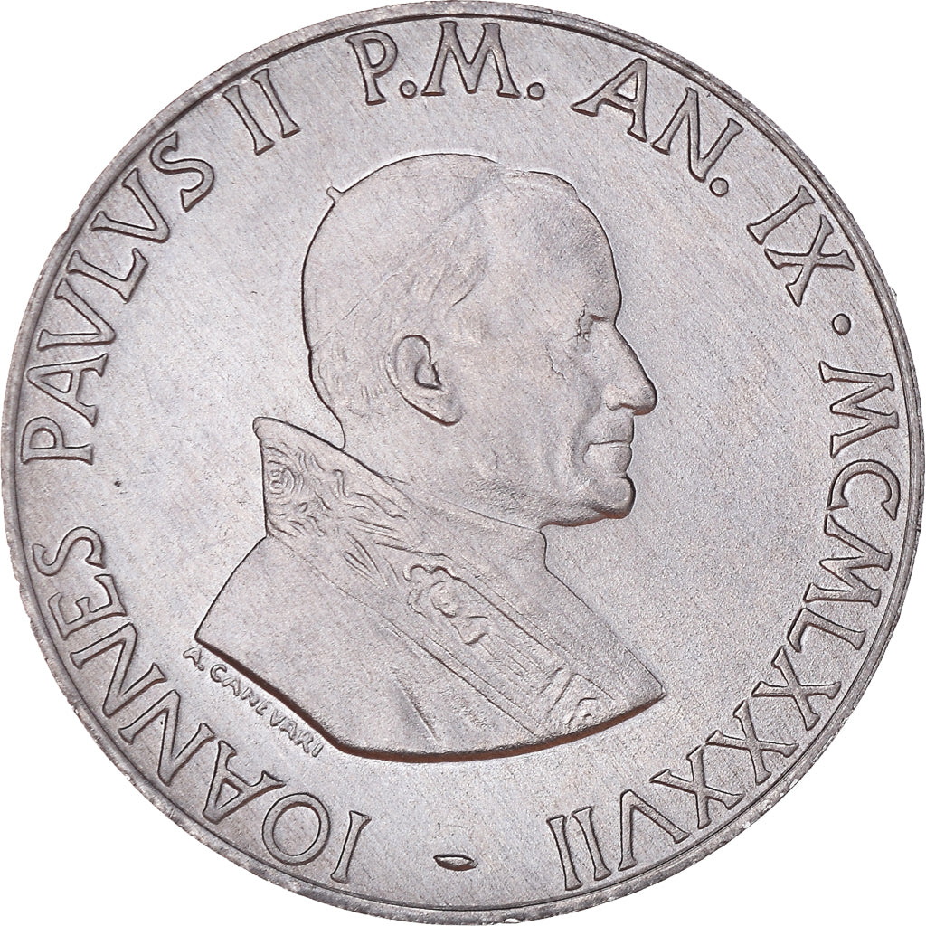 Munten, Vaticaanstad, John Paul II, 10 Lire, 1987, FDC, FDC, Aluminium, KM:199