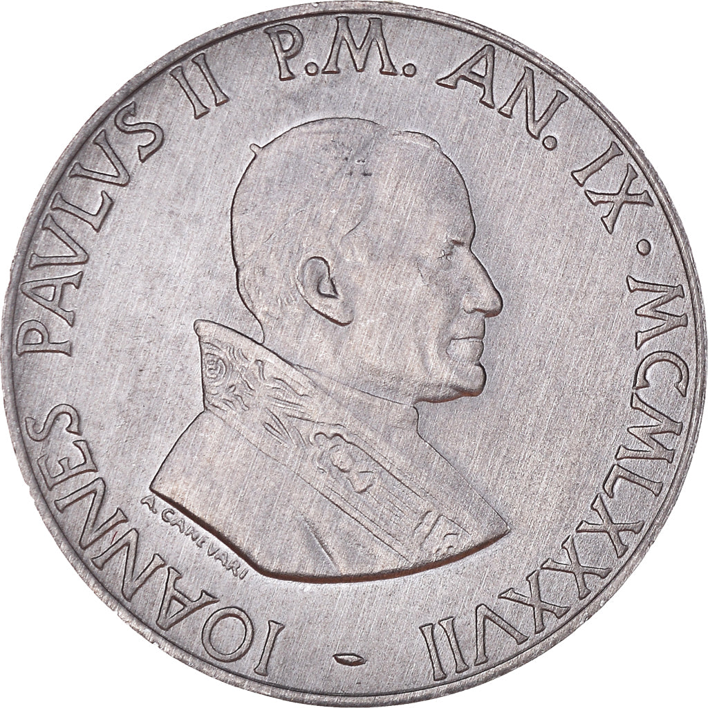 Moneda, CIUDAD DEL VATICANO, John Paul II, 10 Lire, 1987, FDC, FDC, Aluminio