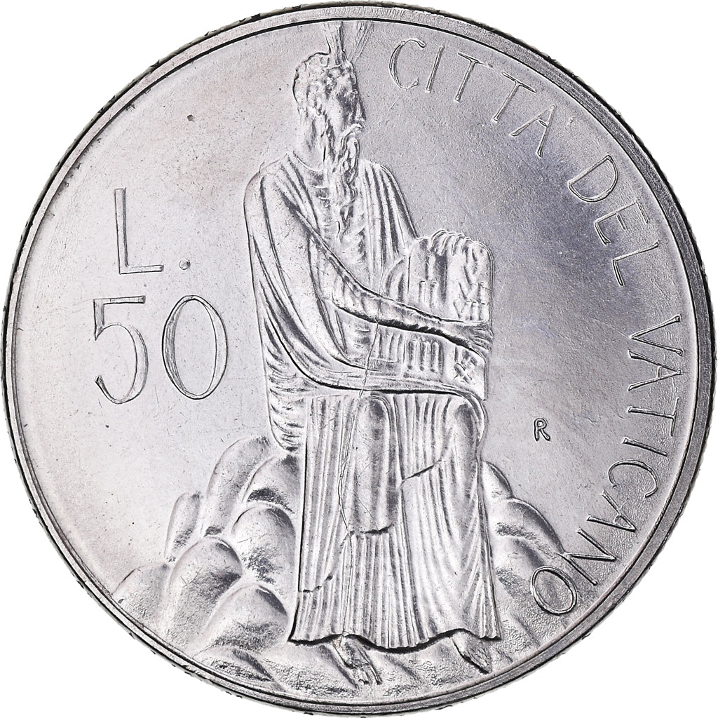 Coin, VATICAN CITY, John Paul II, 50 Lire, 1986, FDC, MS(65-70), Stainless