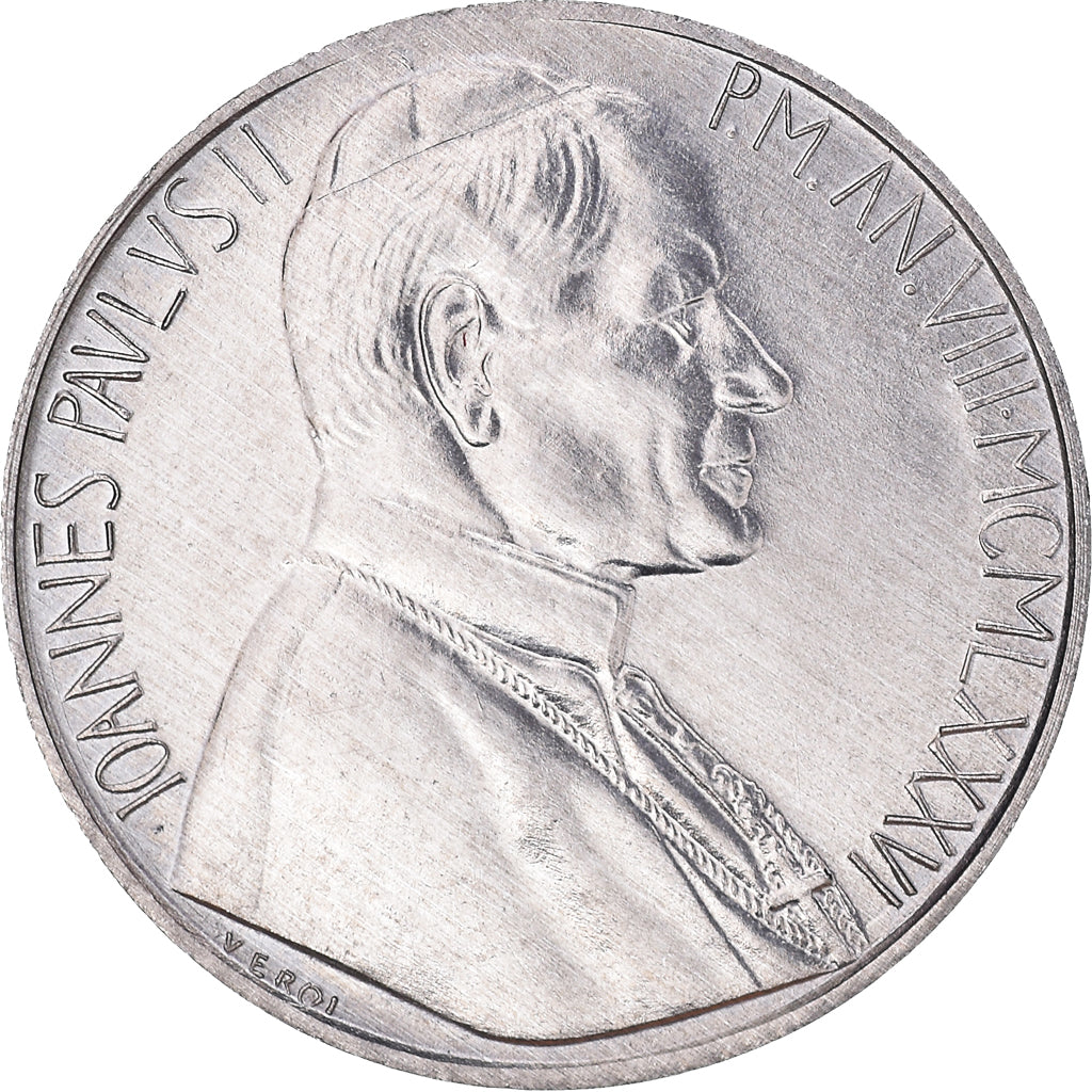 Monnaie, Cité du Vatican, John Paul II, 10 Lire, 1986, FDC, FDC, Aluminium