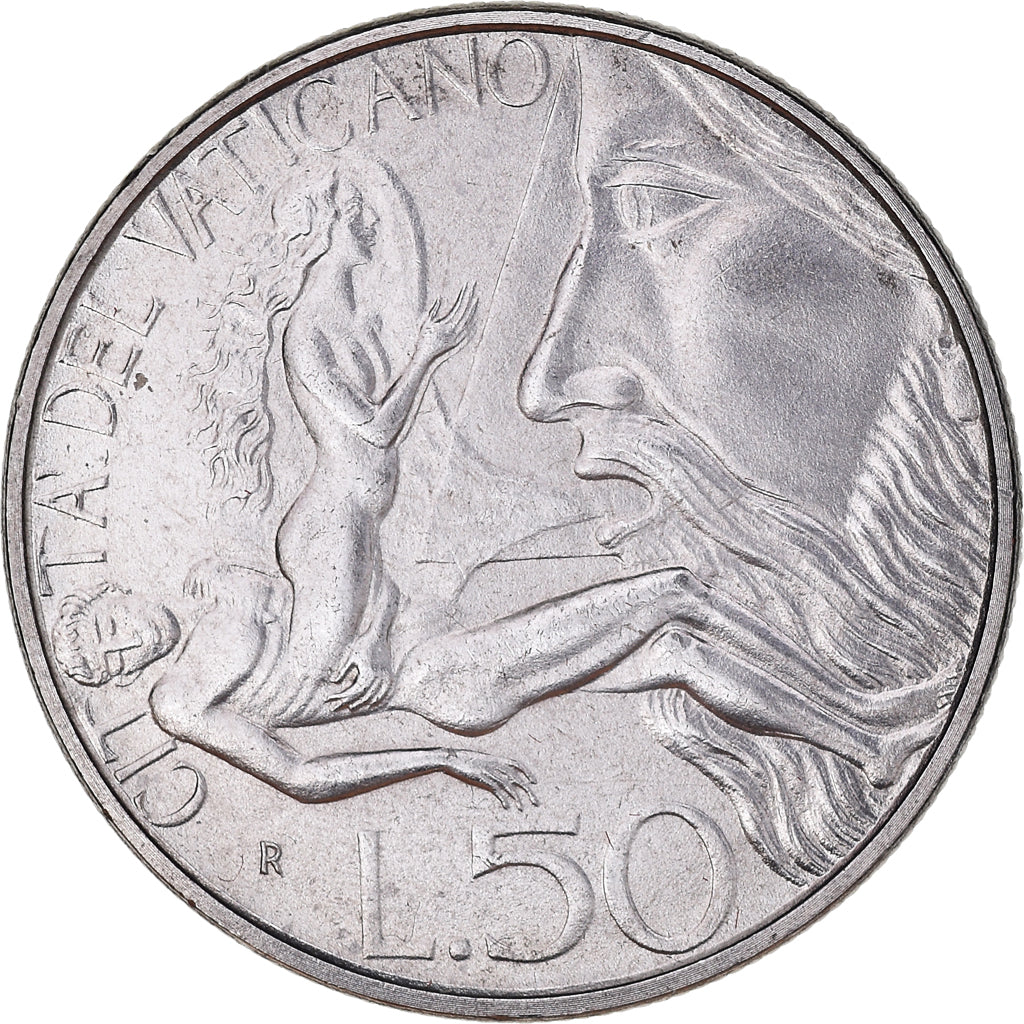 Coin, VATICAN CITY, John Paul II, 50 Lire, 1988, FDC, MS(65-70), Stainless