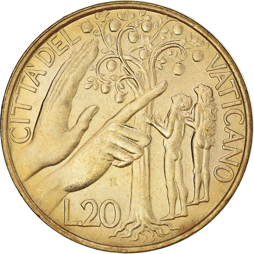 Coin, VATICAN CITY, John Paul II, 20 Lire, 1988, Roma, MS(65-70)
