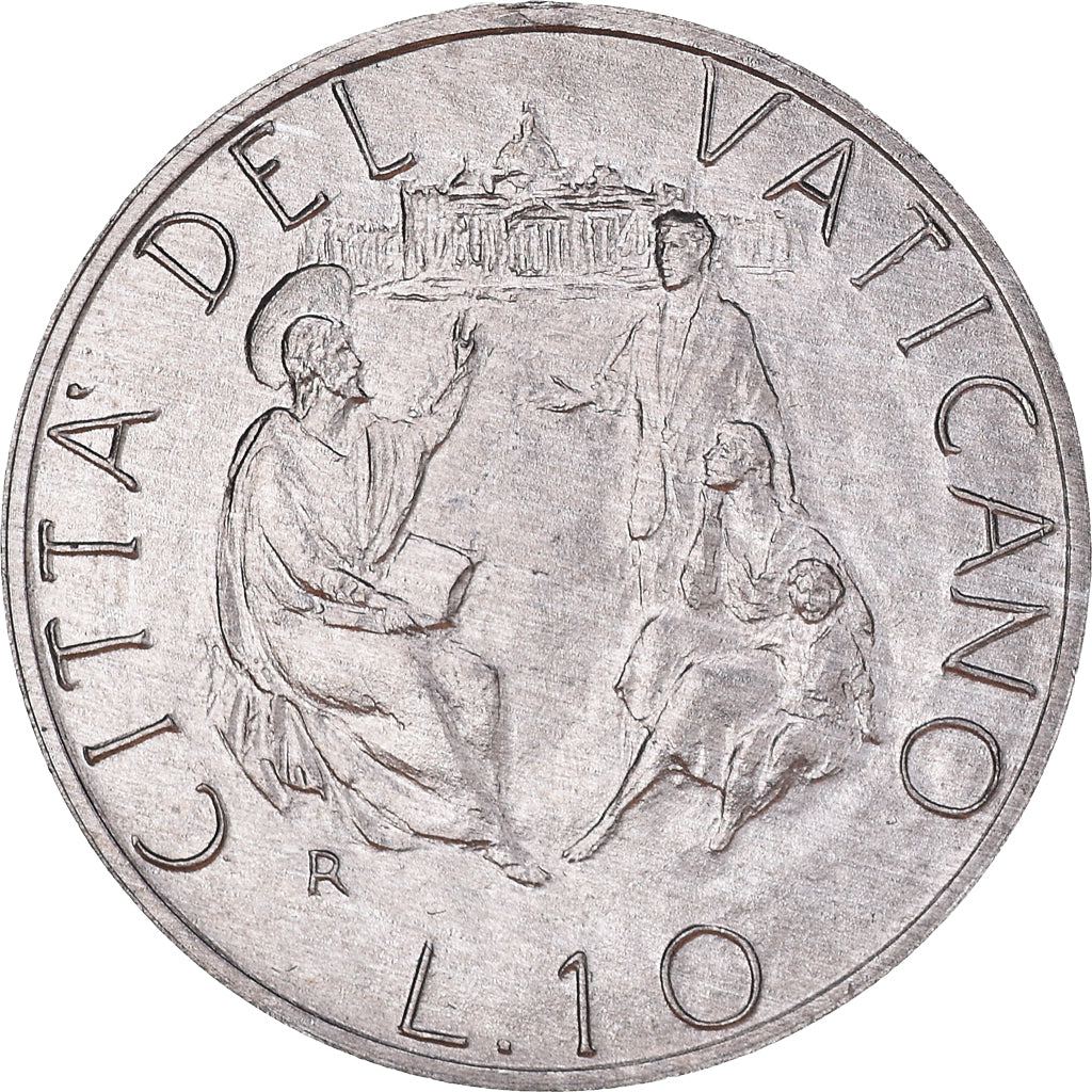 Coin, VATICAN CITY, John Paul II, 10 Lire, 1989, FDC, MS(65-70), Aluminum