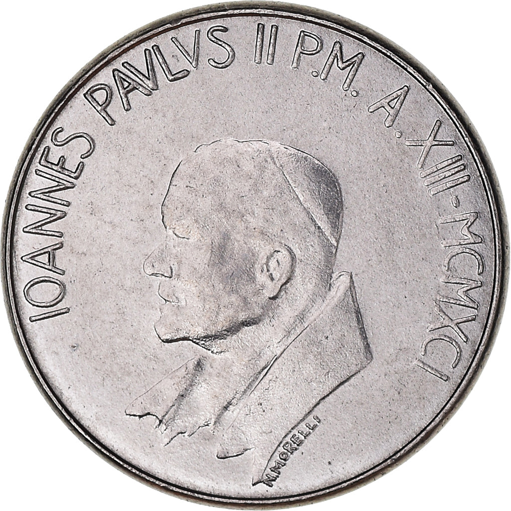 Monnaie, Cité du Vatican, John Paul II, 50 Lire, 1991, FDC, FDC, Acier