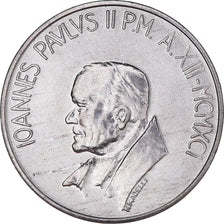 Monnaie, Cité du Vatican, John Paul II, 10 Lire, 1991, FDC, FDC, Aluminium