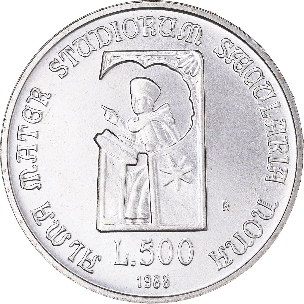 Moneta, Italia, 500 Lire, 1988, Rome, FDC, FDC, Argento, KM:129
