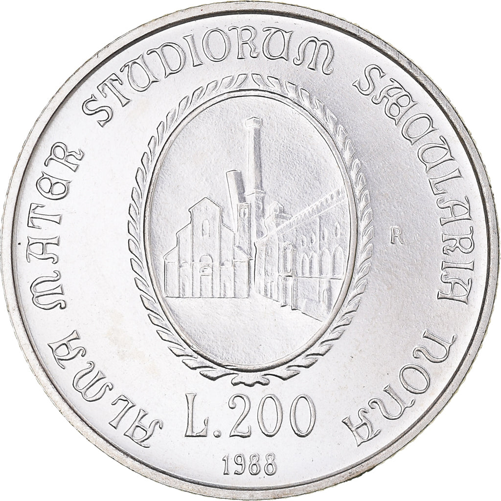 Moneta, Italia, 200 Lire, 1988, Rome, FDC, FDC, Argento, KM:128