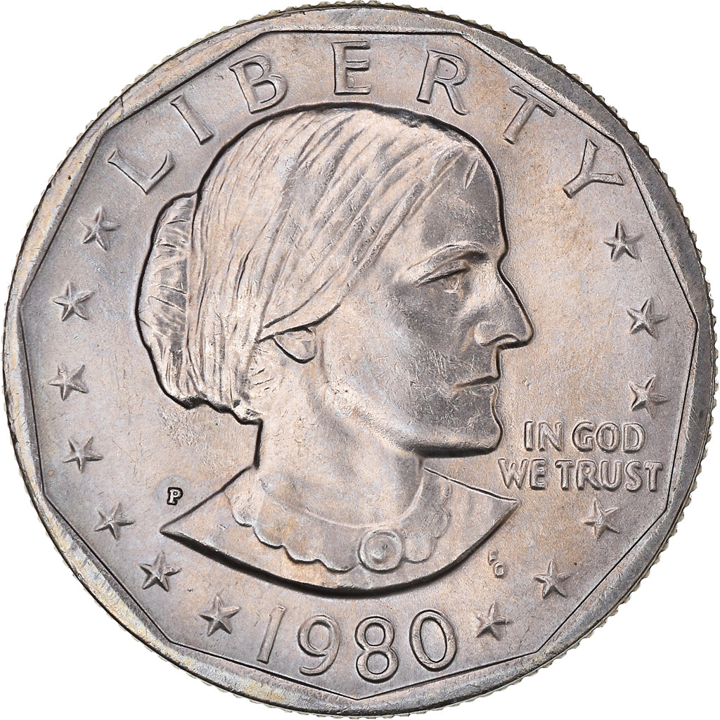 Coin, United States, Susan B. Anthony Dollar, Dollar, 1980, U.S. Mint