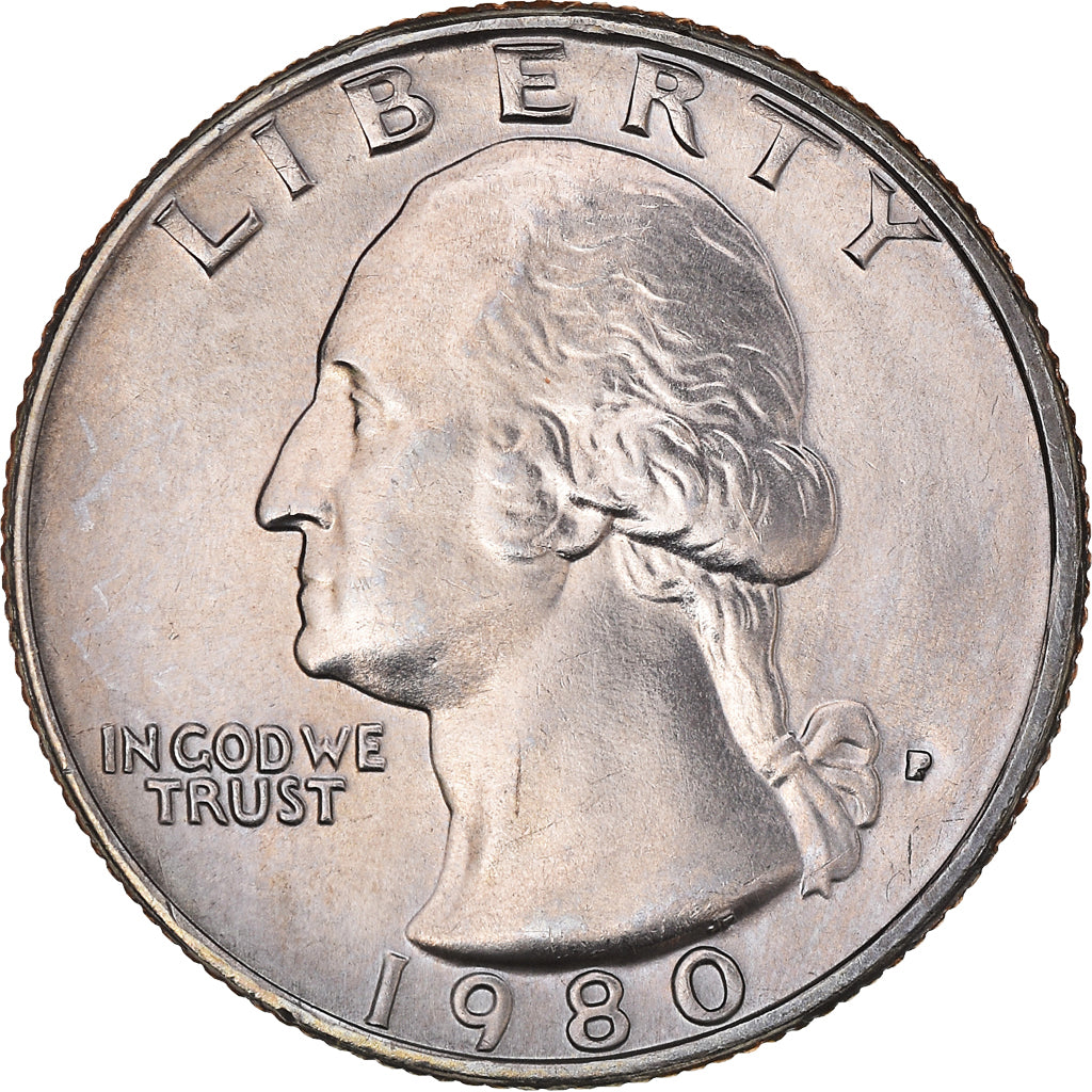 Monnaie, États-Unis, Washington Quarter, Quarter, 1980, U.S. Mint