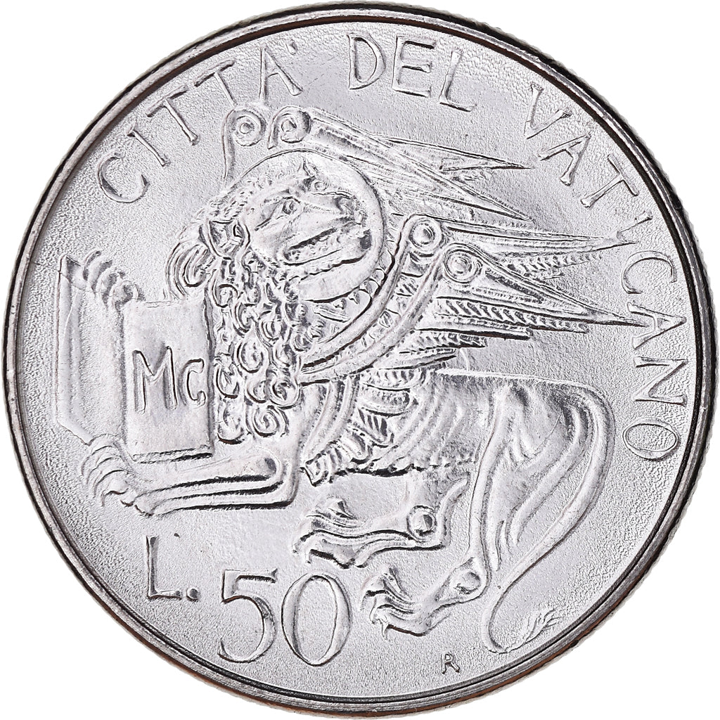 Coin, VATICAN CITY, John Paul II, 50 Lire, 1985, Roma, FDC, MS(65-70), Stainless
