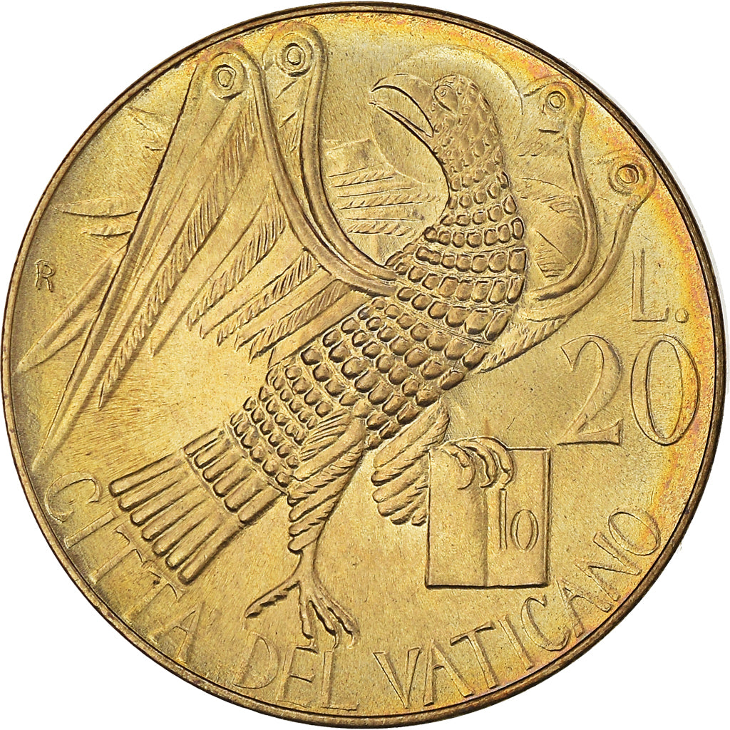 Monnaie, Cité du Vatican, John Paul II, 20 Lire, 1985, FDC, Bronze-Aluminium