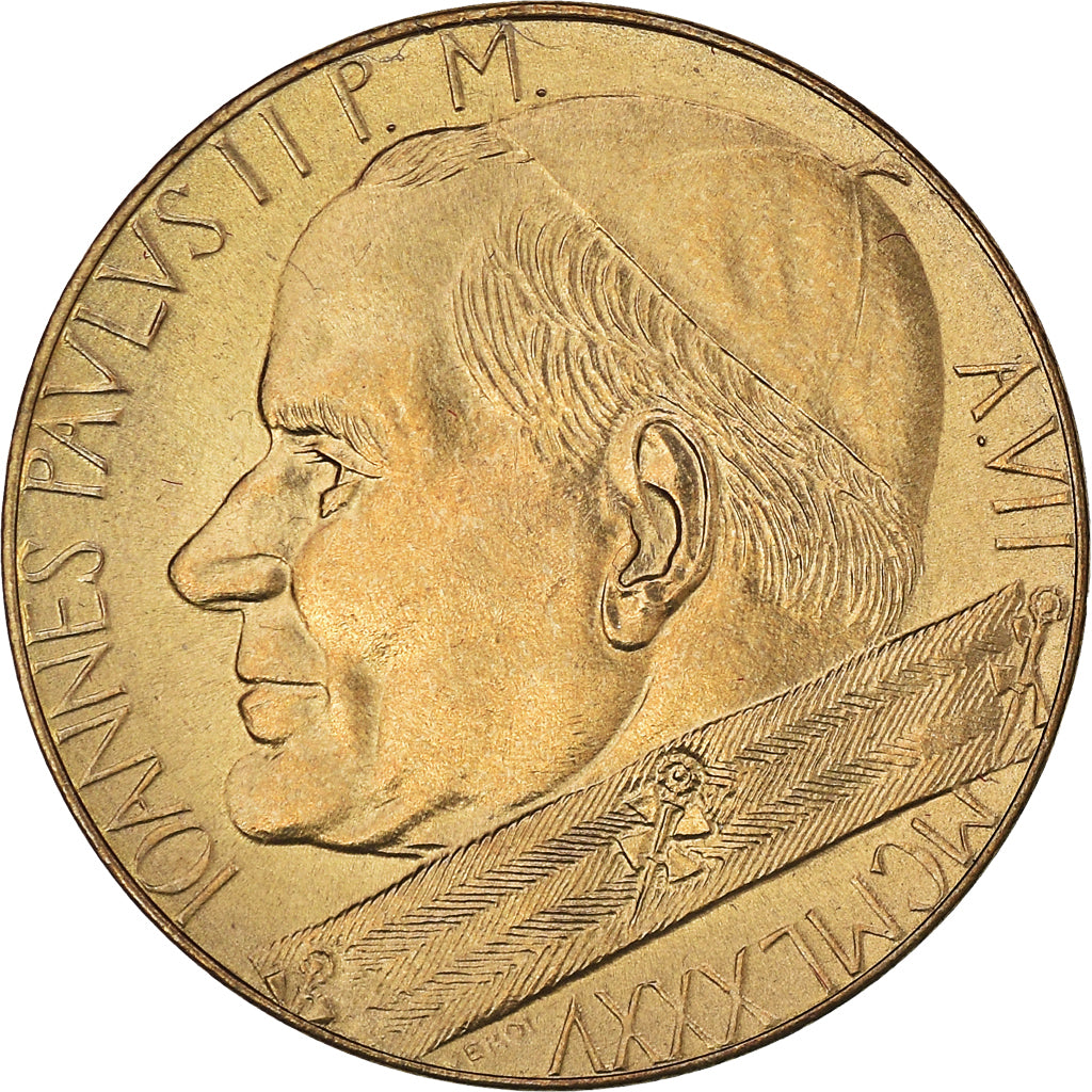 Coin, VATICAN CITY, John Paul II, 20 Lire, 1985, MS(65-70), Aluminum-Bronze