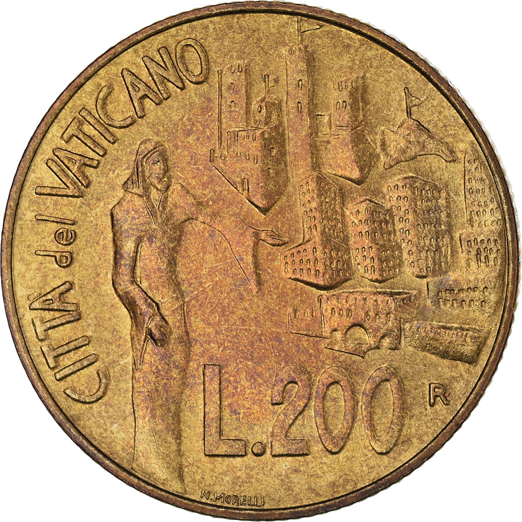 Moneda, CIUDAD DEL VATICANO, John Paul II, 200 Lire, 1991, FDC, Aluminio -