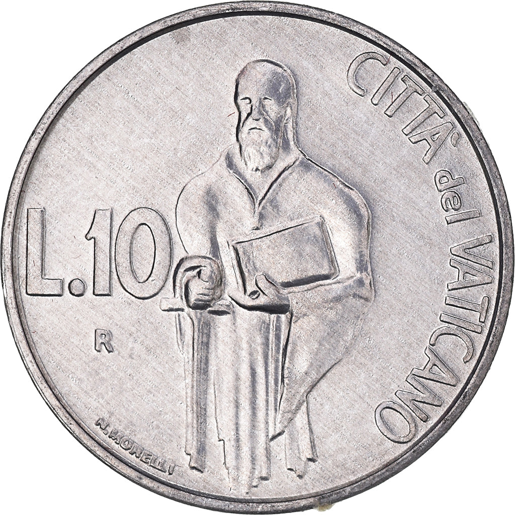 Coin, VATICAN CITY, John Paul II, 10 Lire, 1991, FDC, MS(65-70), Aluminum
