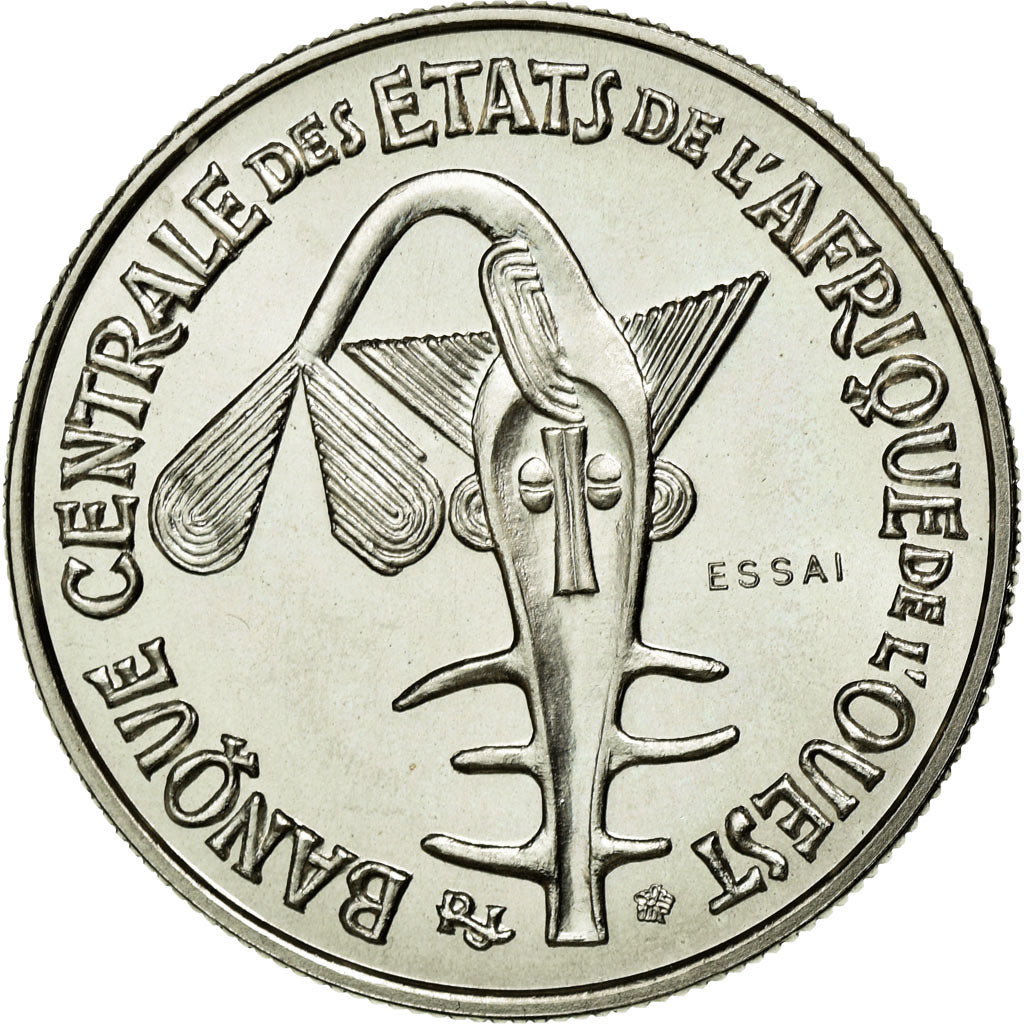 Coin, West African States, 50 Francs, 1972, MS(65-70), Copper-nickel, KM:6
