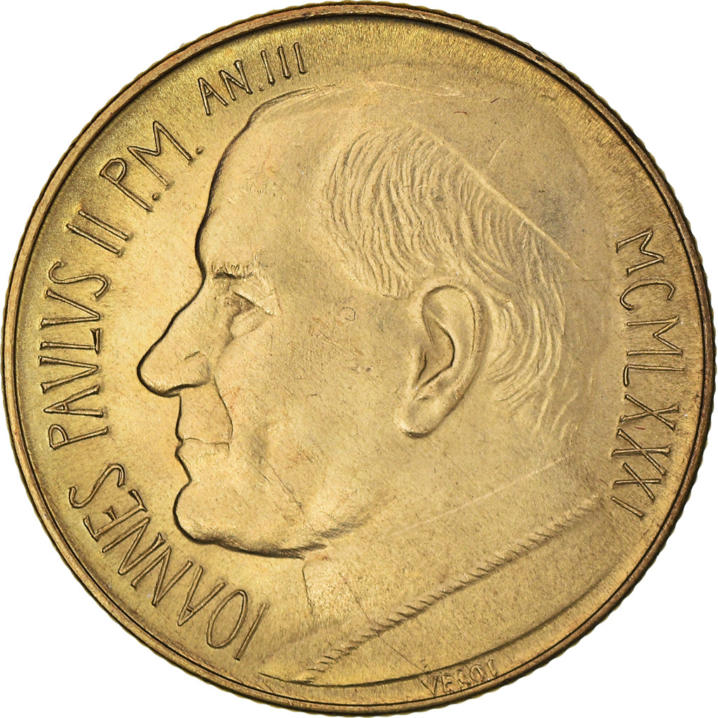 Monnaie, Cité du Vatican, John Paul II, 200 Lire, 1981, FDC, Bronze-Aluminium