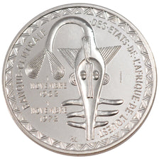 Moneda, Estados del África Occidental, 500 Francs, 1972, FDC, Plata, KM:7