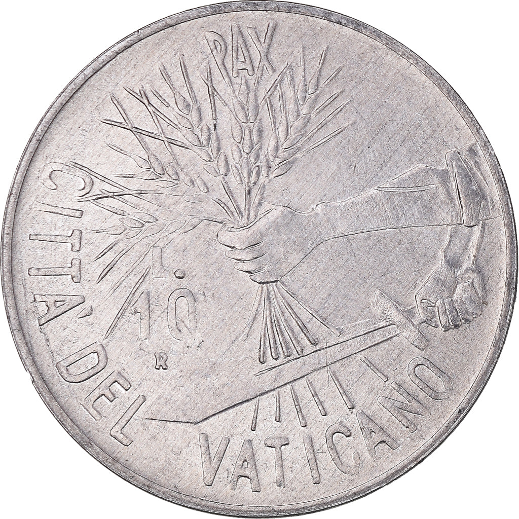 Coin, VATICAN CITY, John Paul II, 10 Lire, 1984, Rome, FDC, MS(65-70), Aluminum