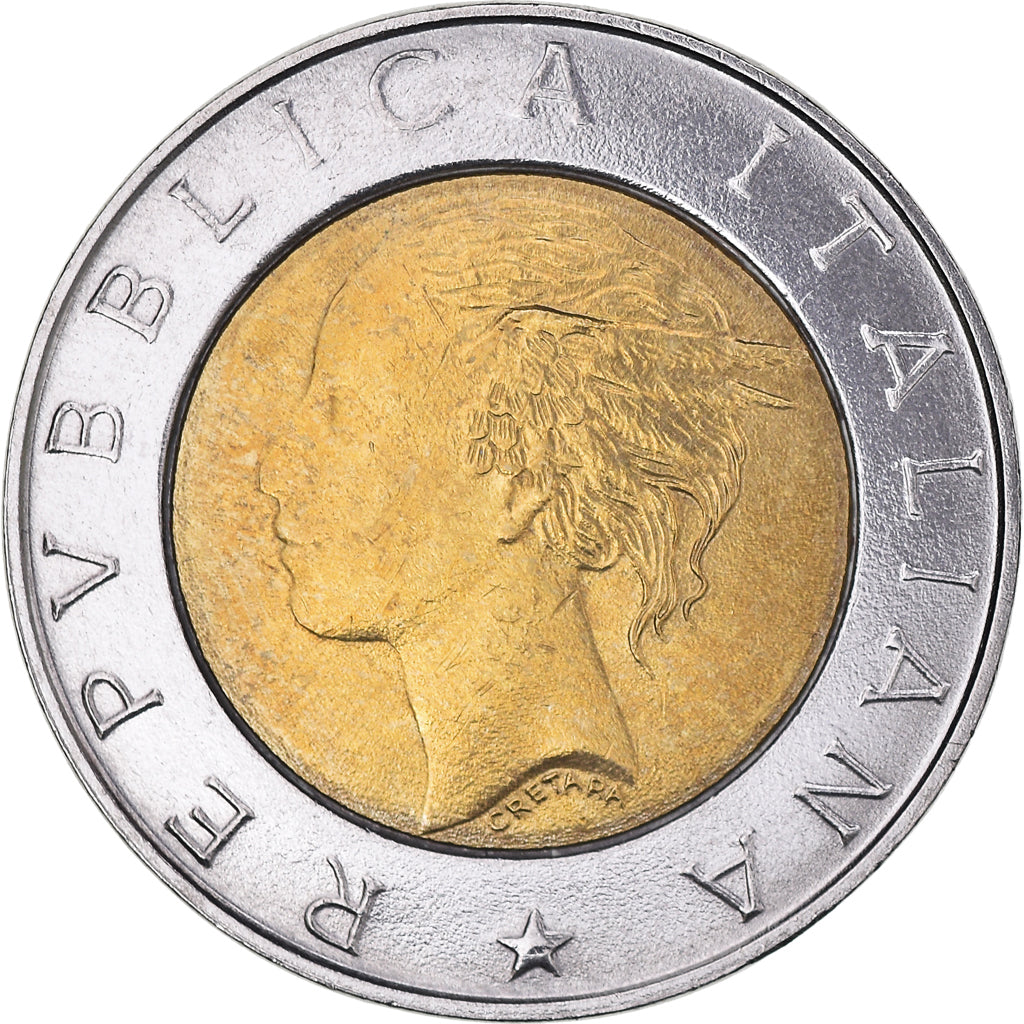 Moeda, Itália, 500 Lire, 1998, F.A.O. - IFAD, AU(50-53), Bimetálico, KM:193