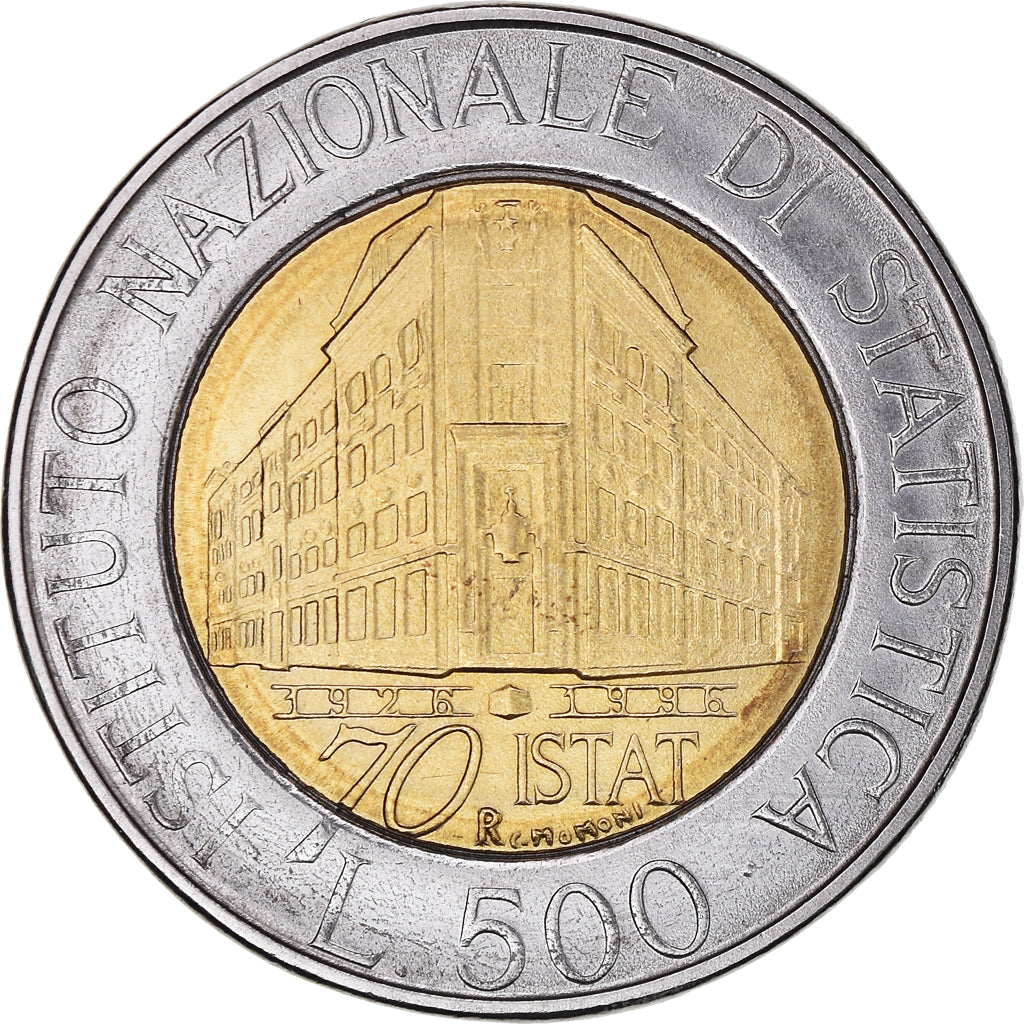 Coin, Italy, Istituto Nazionale di Statistica, 500 Lire, 1996, Rome, AU(55-58)
