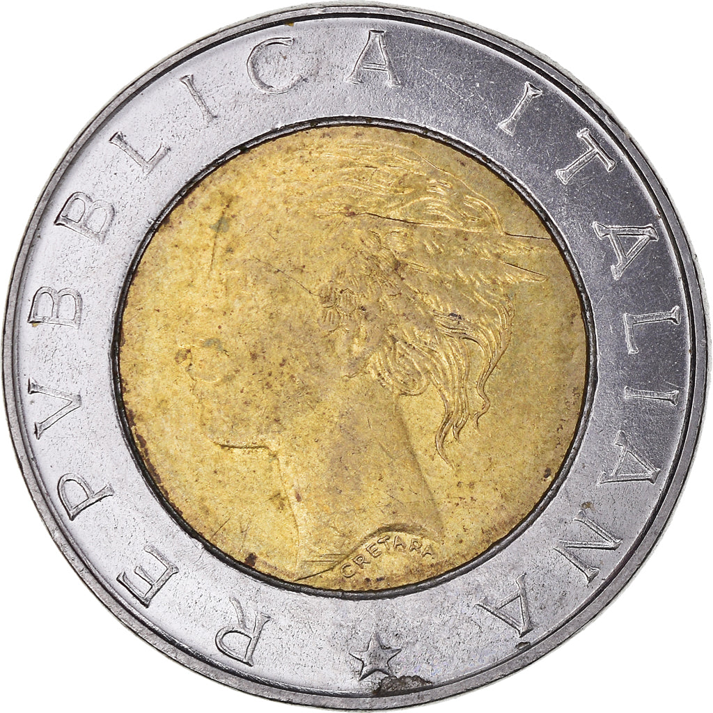 Monnaie, Italie, 500 Lire, 1999, Rome, TB+, Bimétallique, KM:203
