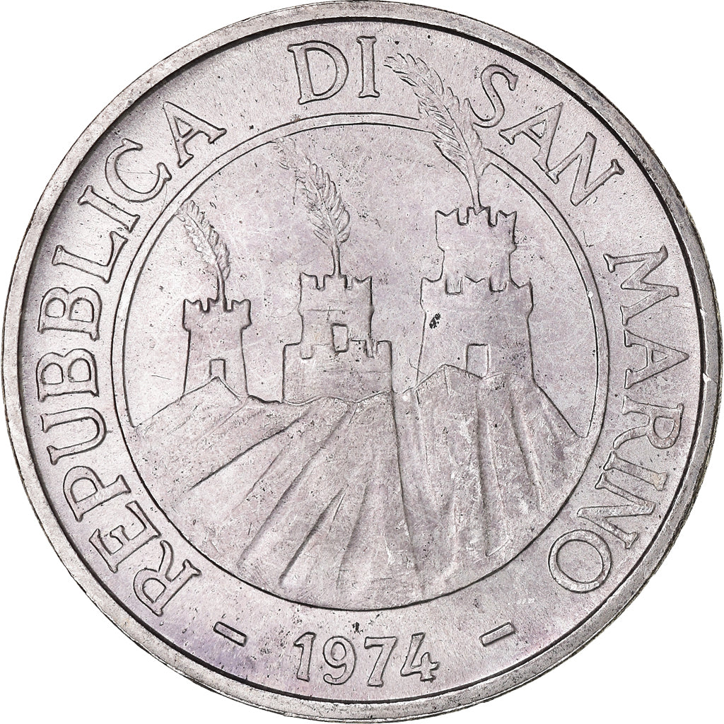 Coin, San Marino, 500 Lire, 1974, Rome, MS(63), Silver, KM:37