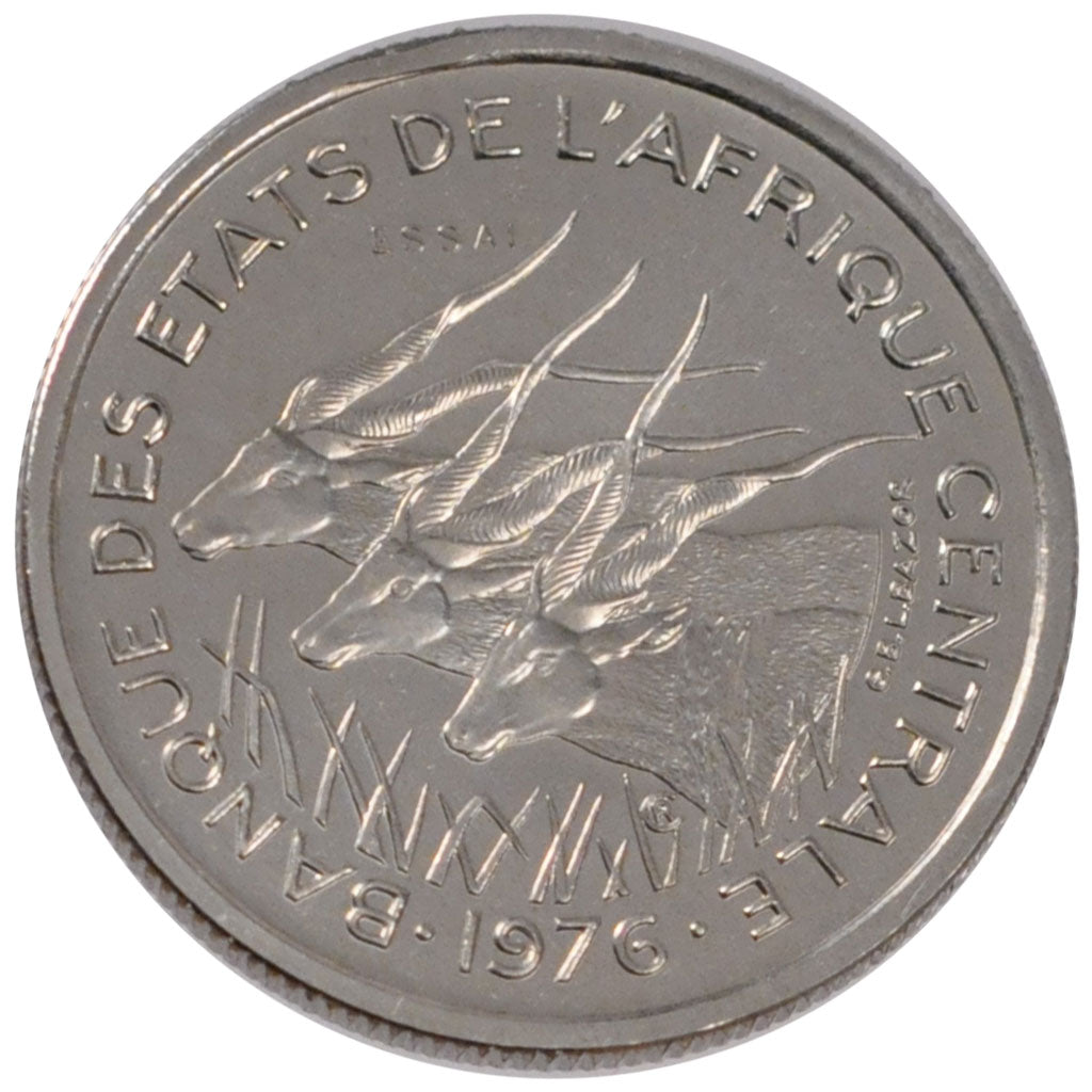 WEST AFRICAN STATES, Franc, 1976, KM #8, MS(65-70), Steel, 4.69