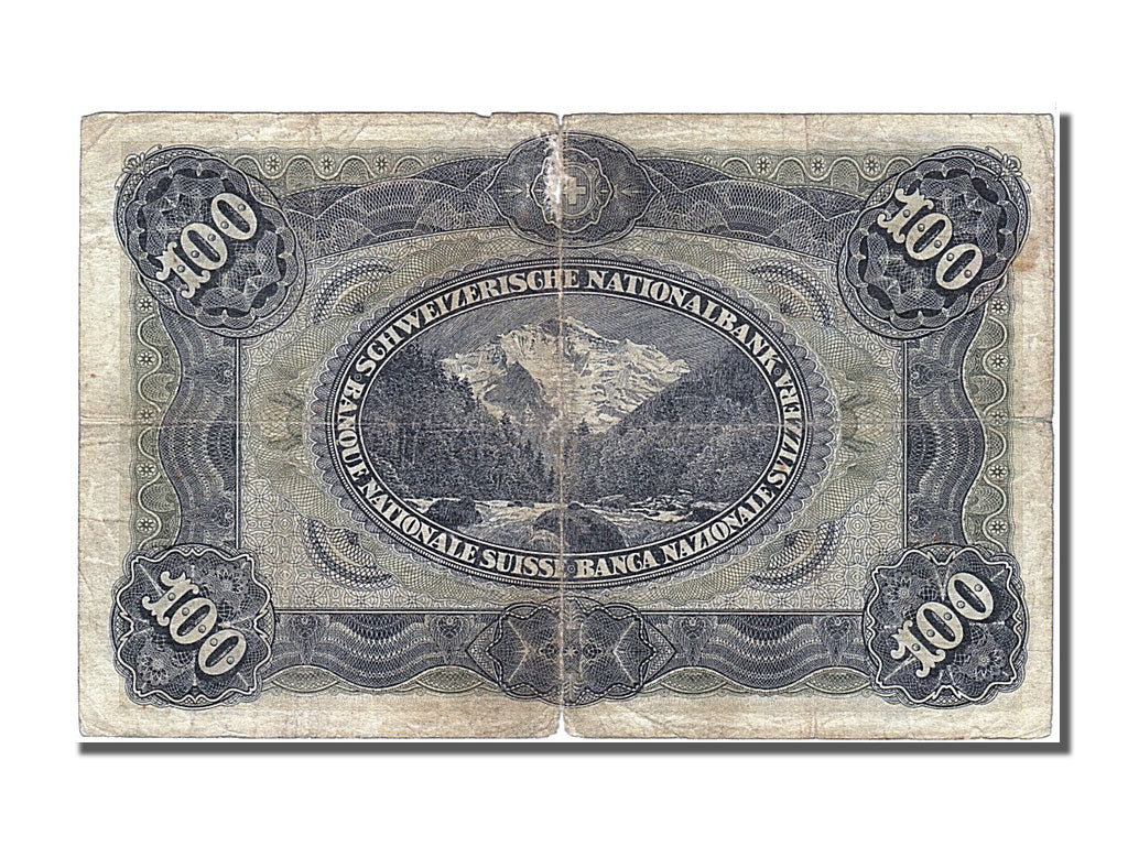 Geldschein, Schweiz, 100 Franken, 1918, 1918-01-01, SGE+