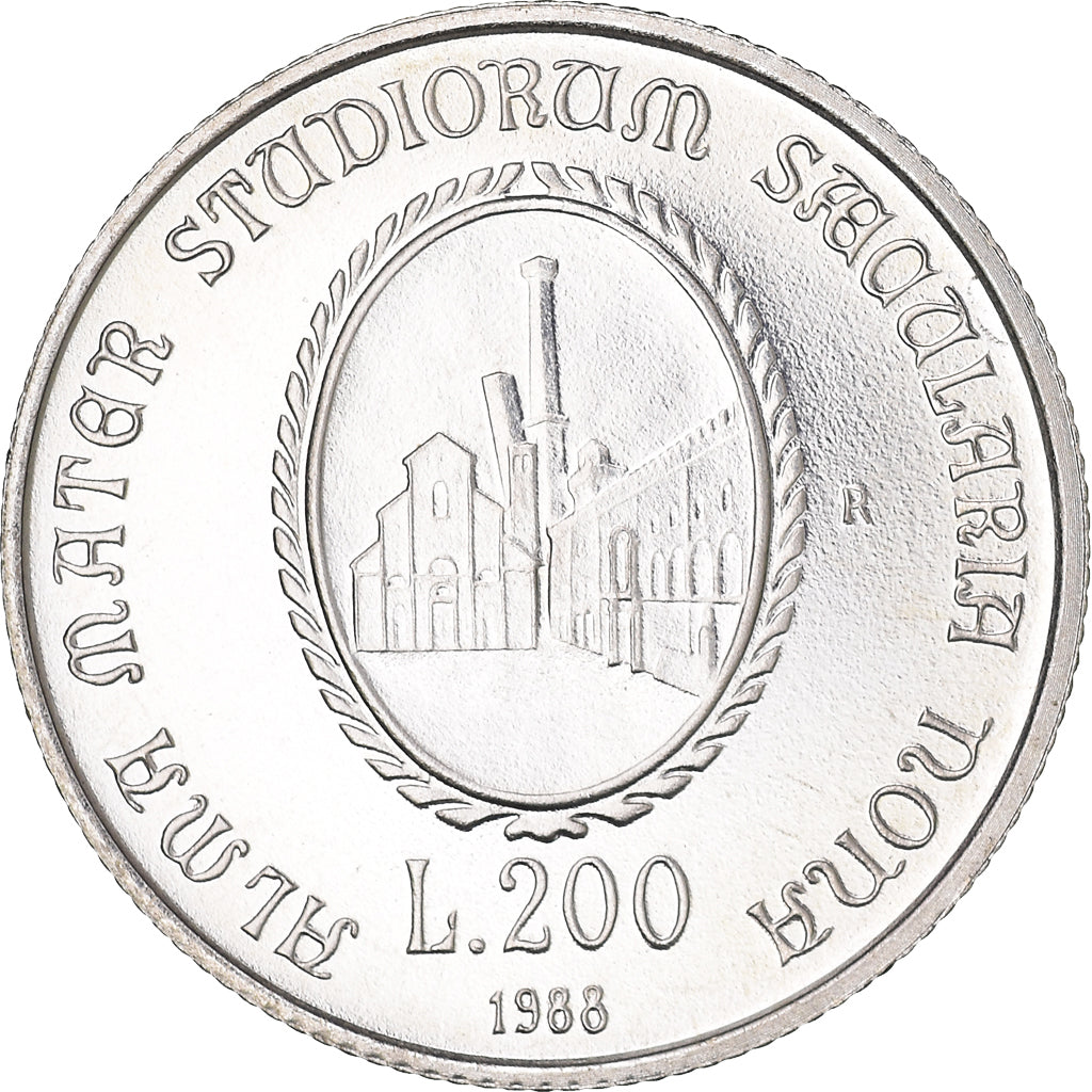 Moneta, Italia, 200 Lire, 1988, Rome, FDC, FDC, Argento, KM:128
