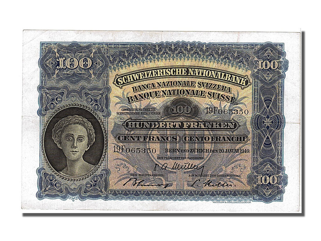 Svizzera, 100 Franken, 1949, 1949-01-20, BB+
