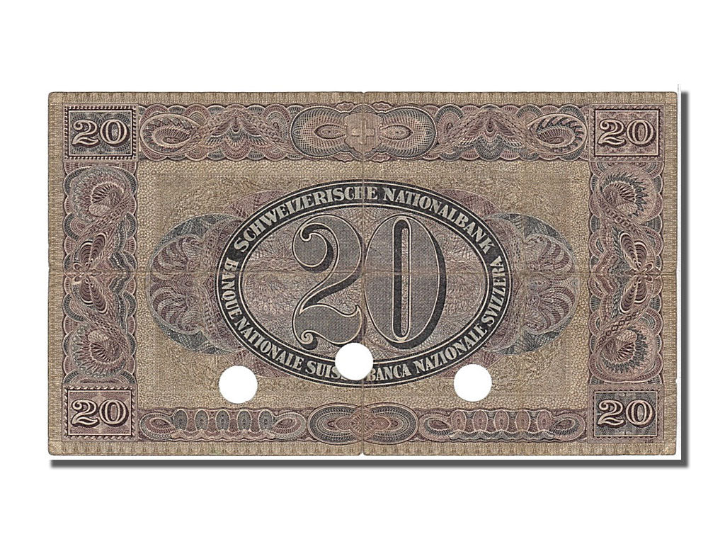 Switzerland, 20 Franken, 1927, KM #33e, 1927-09-29, EF(40-45), 10C