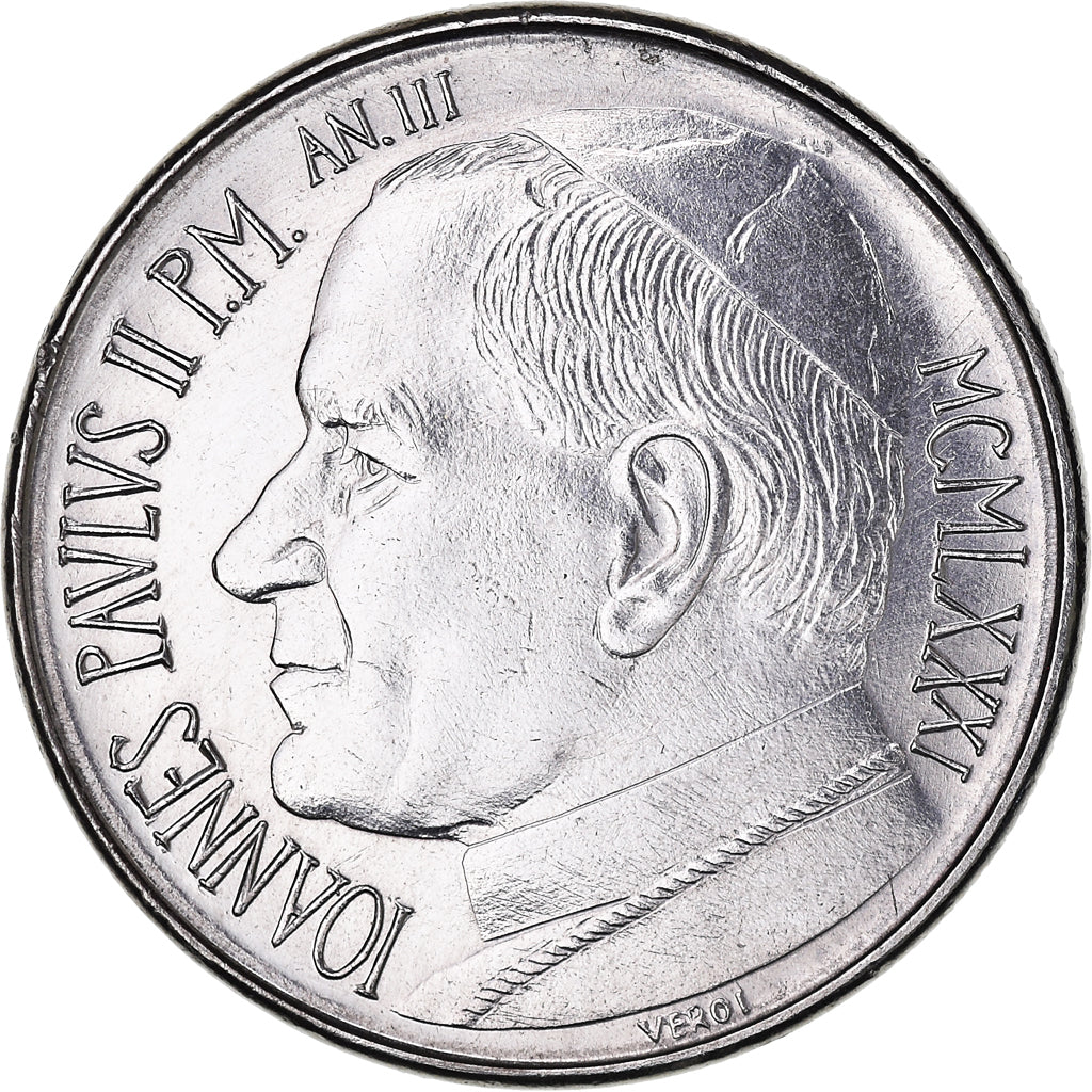 Munten, Vaticaanstad, John Paul II, 50 Lire, 1981, Roma, FDC, FDC, Stainless