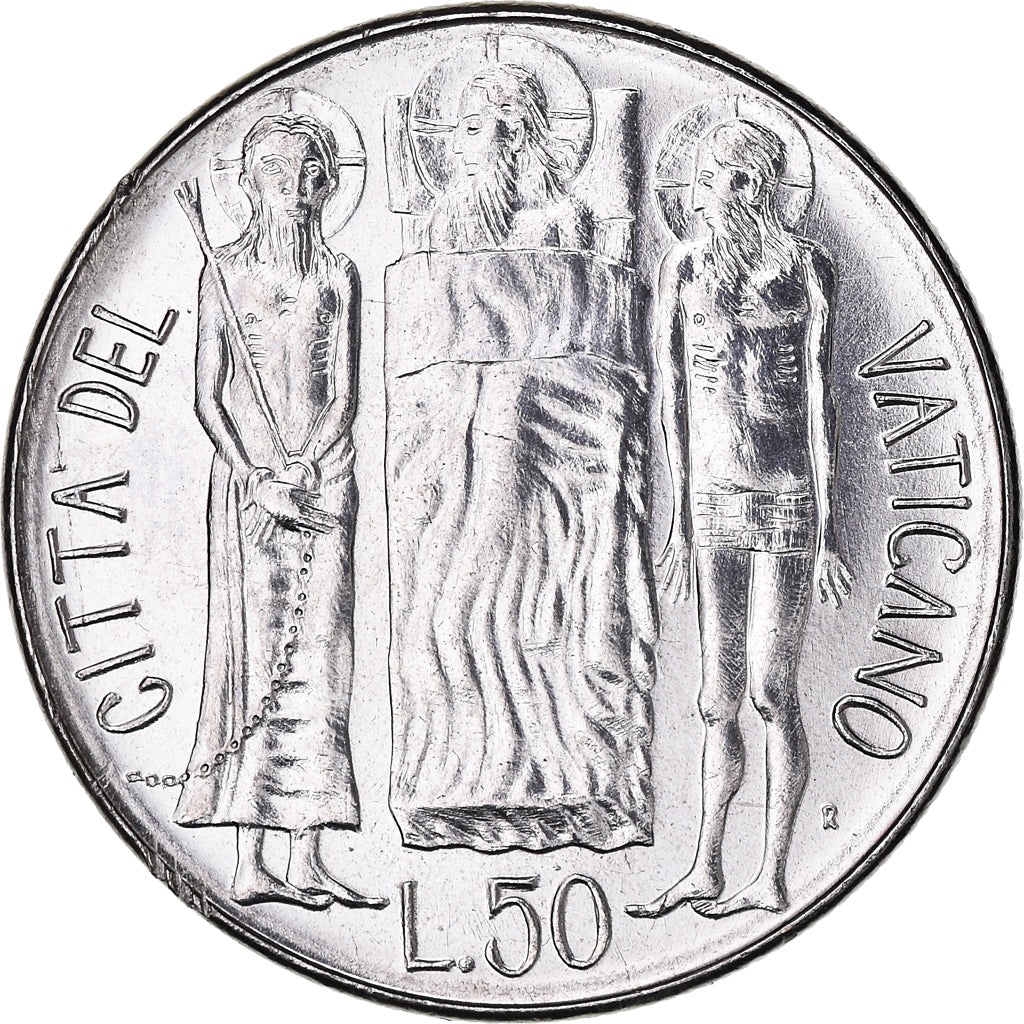 Munten, Vaticaanstad, John Paul II, 50 Lire, 1981, Roma, FDC, FDC, Stainless