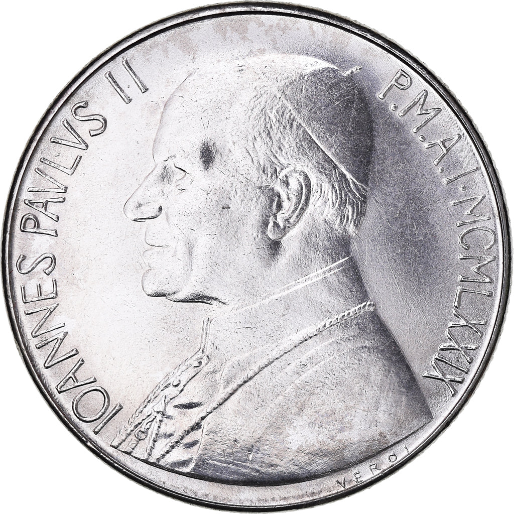 Coin, VATICAN CITY, John Paul II, 100 Lire, 1979, Roma, MS(65-70), Stainless