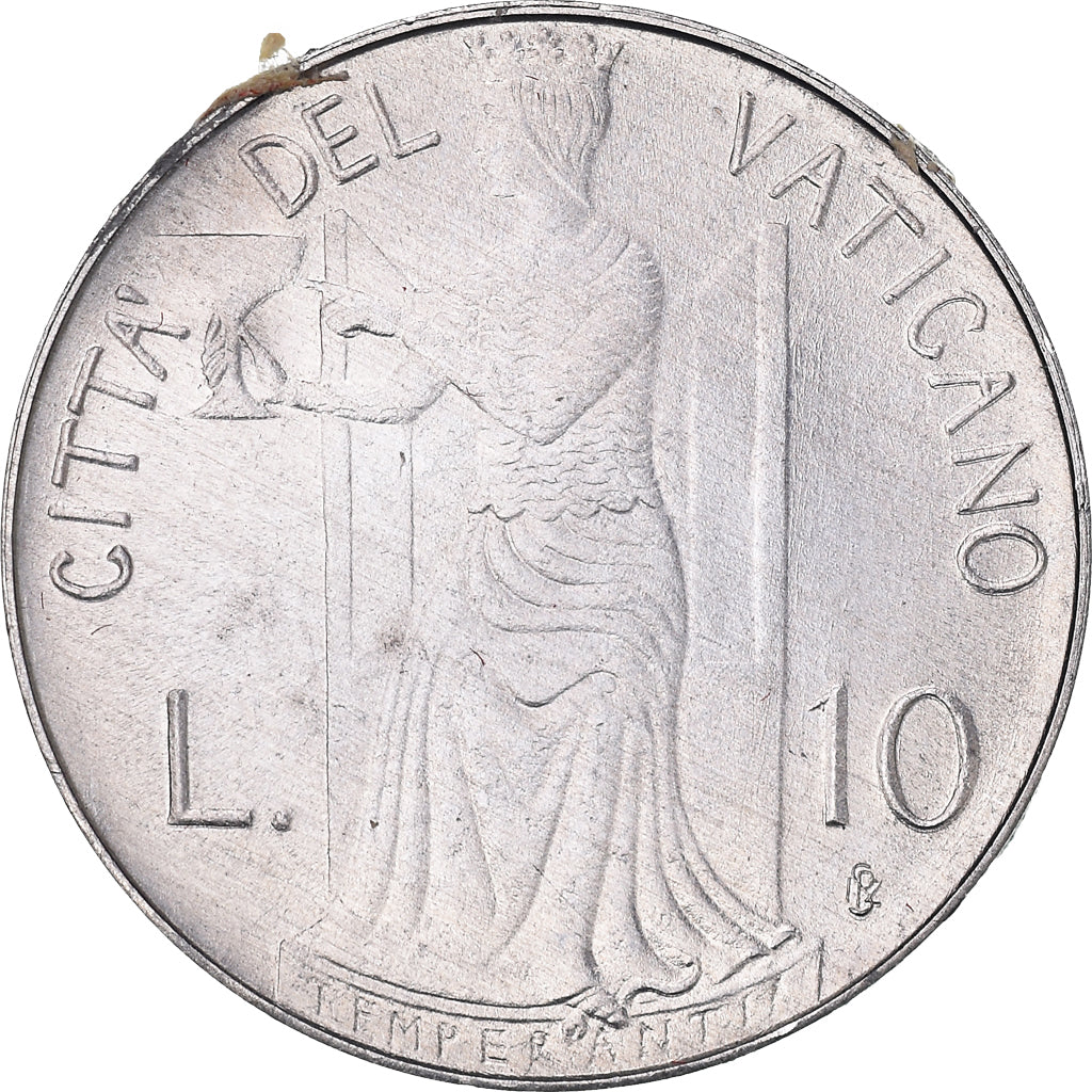 Munten, Vaticaanstad, John Paul II, 10 Lire, 1979, Roma, ZF, Aluminium, KM:143