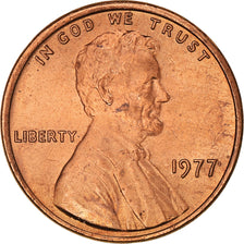Moneta, USA, Lincoln Cent, Cent, 1977, U.S. Mint, Philadelphia, AU(50-53)