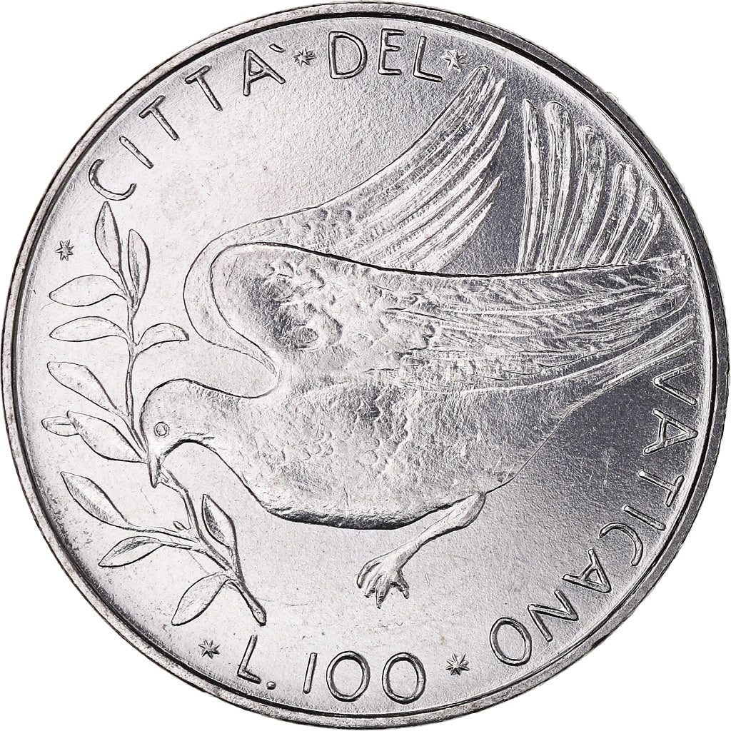 Moneta, CITTÀ DEL VATICANO, Paul VI, 100 Lire, 1974, Roma, FDC, Acciaio