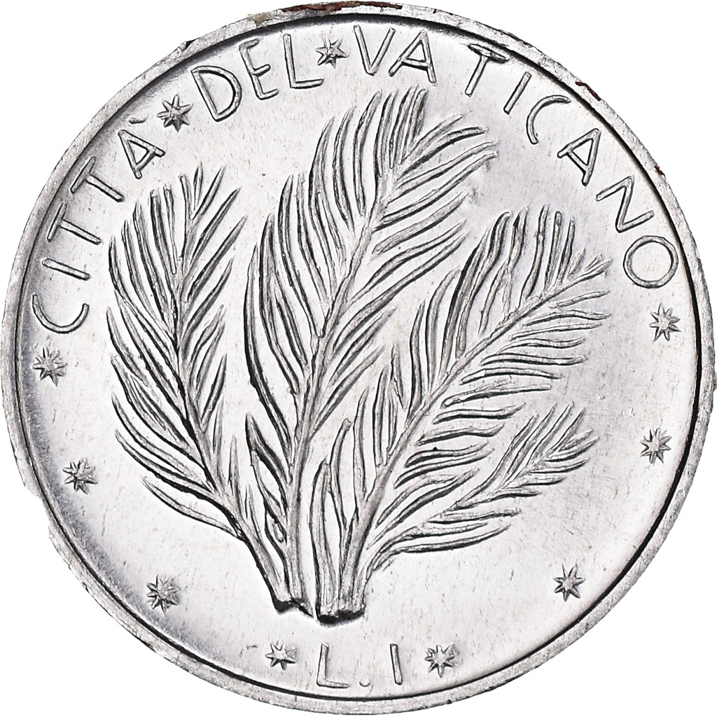 Moneda, CIUDAD DEL VATICANO, Paul VI, Lira, 1976, FDC, Aluminio, KM:116