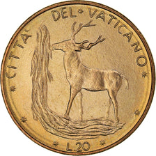 Coin, VATICAN CITY, Paul VI, 20 Lire, 1977, Roma, MS(65-70), Aluminum-Bronze