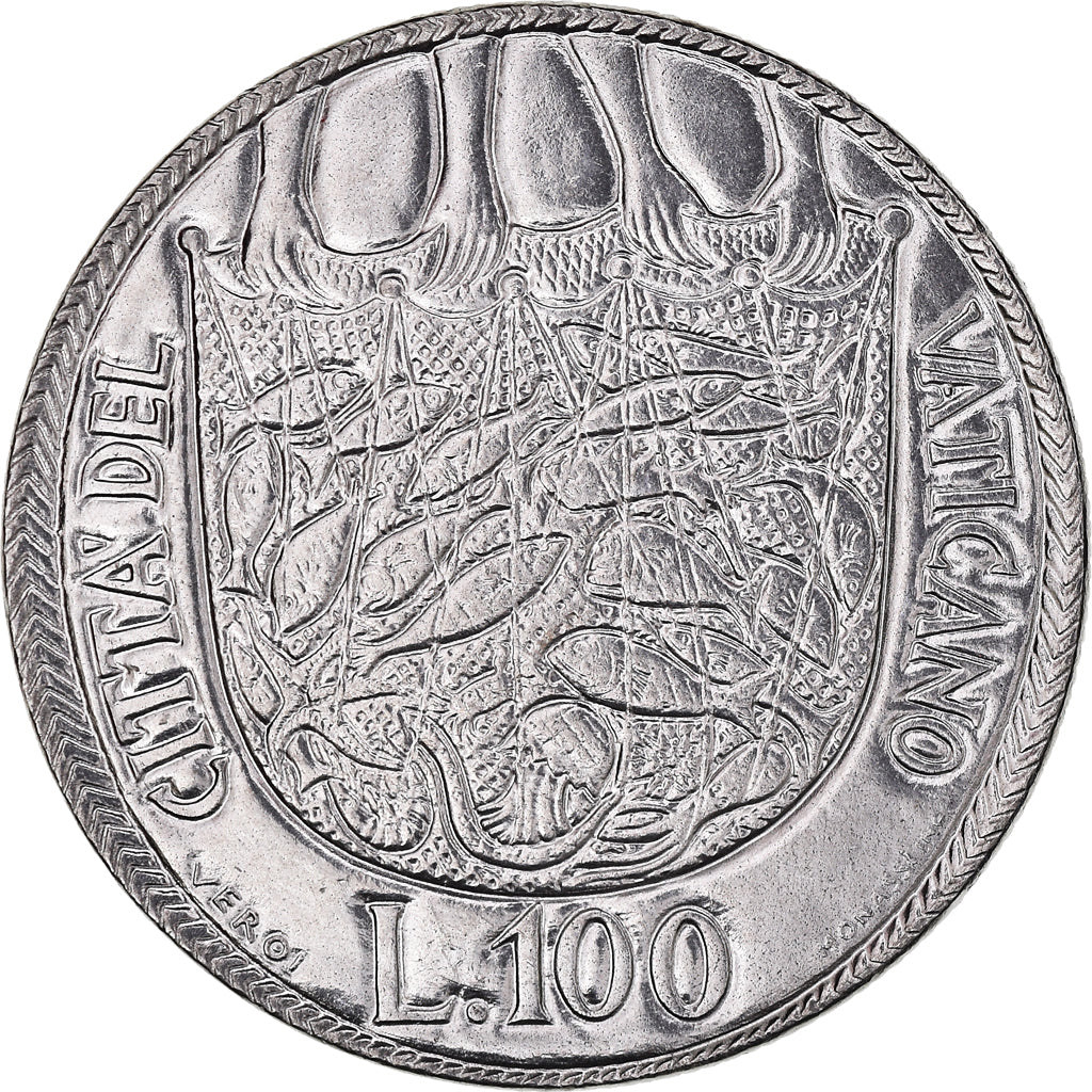 Moneda, CIUDAD DEL VATICANO, Paul VI, 100 Lire, 1975, FDC, FDC, Acero