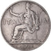 Moneta, Włochy, Vittorio Emanuele III, Lira, 1924, Rome, VF(20-25), Nikiel