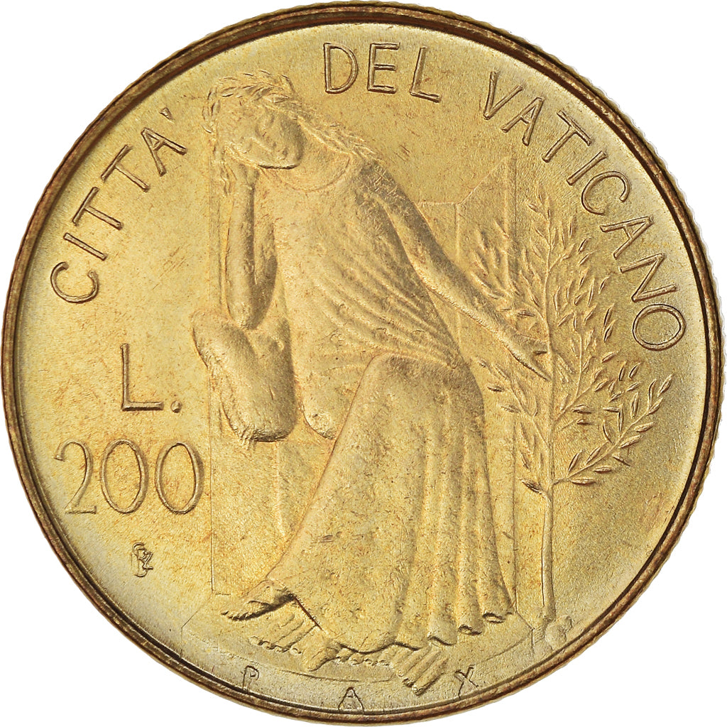 Coin, VATICAN CITY, John Paul II, 200 Lire, 1979, Roma, MS(65-70)